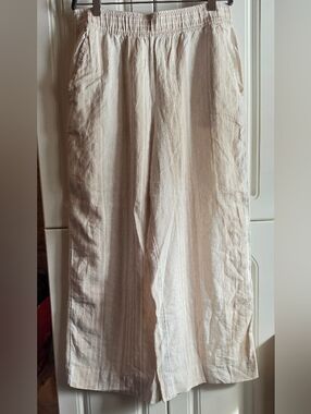 💥 Tahari Wide Leg Linen Blend Pants